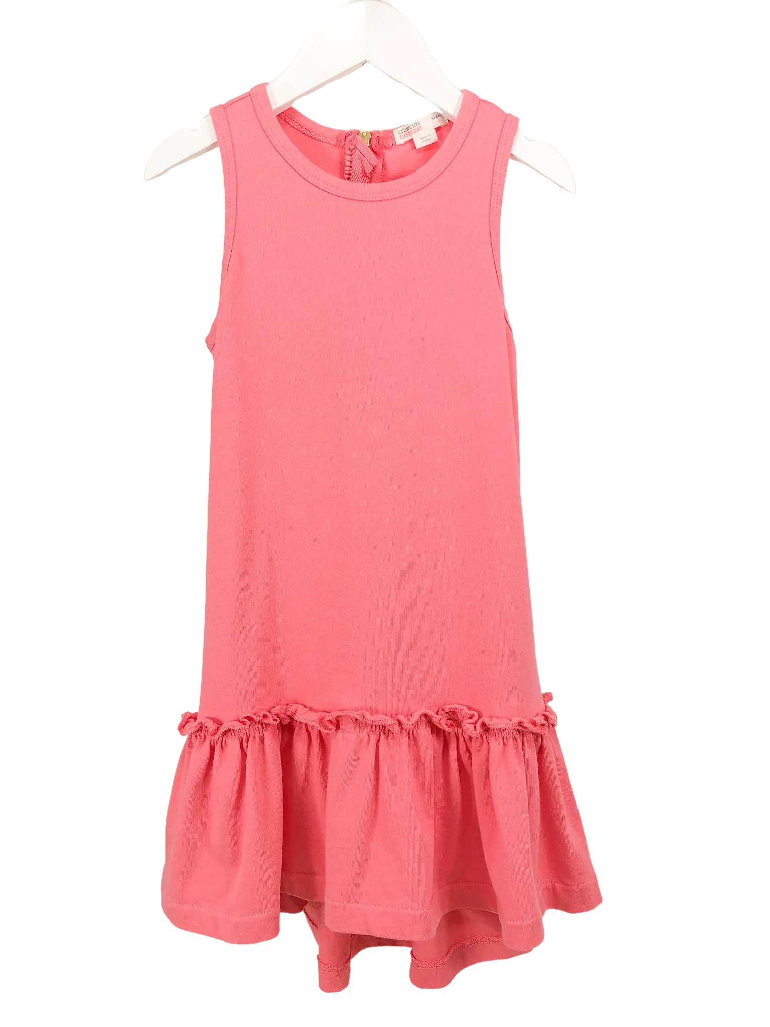 Crewcuts, Knit Dress with Flounce, Pink, Size 5