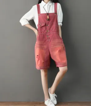 Denim Casual Spring Denim Overall Loose Short Women Jumpsuits QYCQ05112