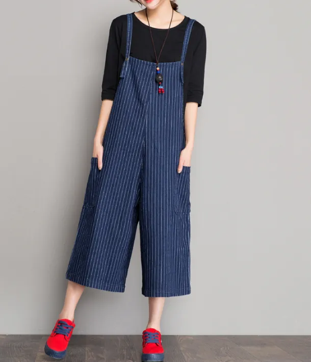 Denim Casual Spring Denim Overall Loose Short Women Jumpsuits QYCQ05116