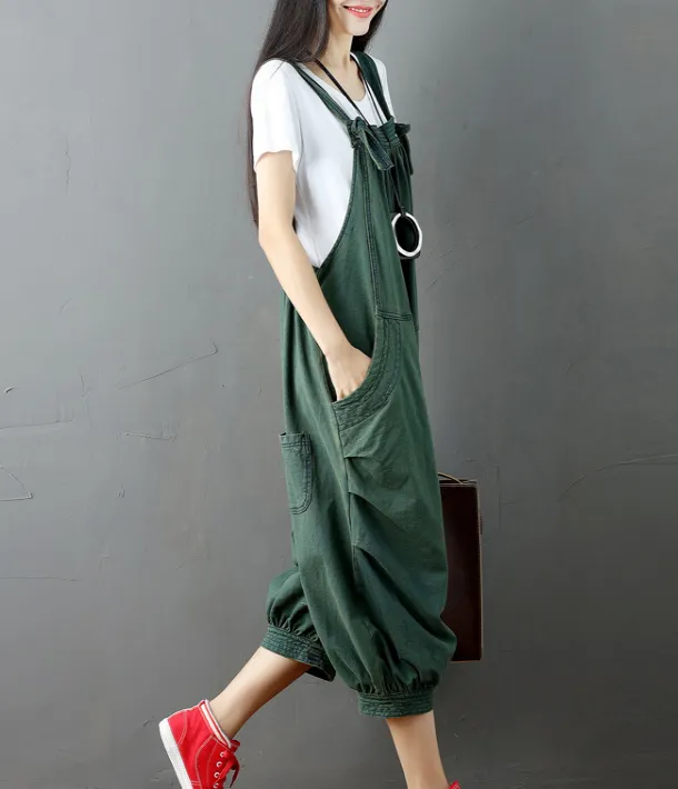 Denim Loose Casual Spring Summer Cotton Overall Women Jumpsuits QYCQ05162