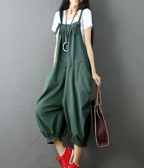 Denim Loose Casual Spring Summer Cotton Overall Women Jumpsuits QYCQ05162