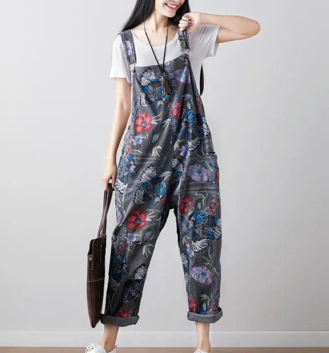 Denim Loose Casual Summer Denim Overall Loose Women Jumpsuits CNHK07153