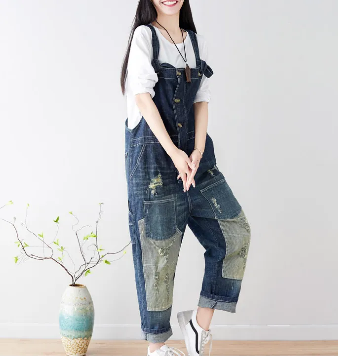 Denim Summer Denim Overall Loose Women Jumpsuits CNHK08026