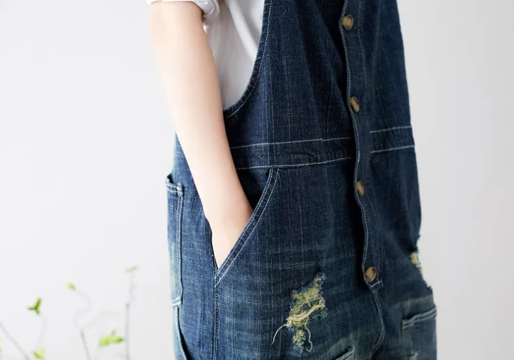 Denim Summer Denim Overall Loose Women Jumpsuits CNHK08026