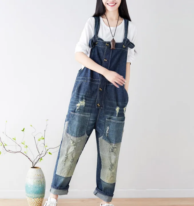 Denim Summer Denim Overall Loose Women Jumpsuits CNHK08026