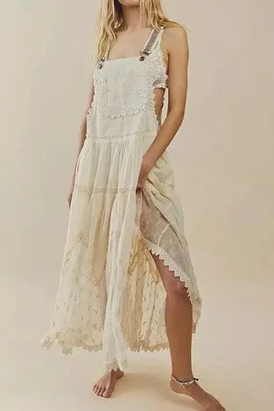 DEV103 - LACE TRIM OVERALL DRESS