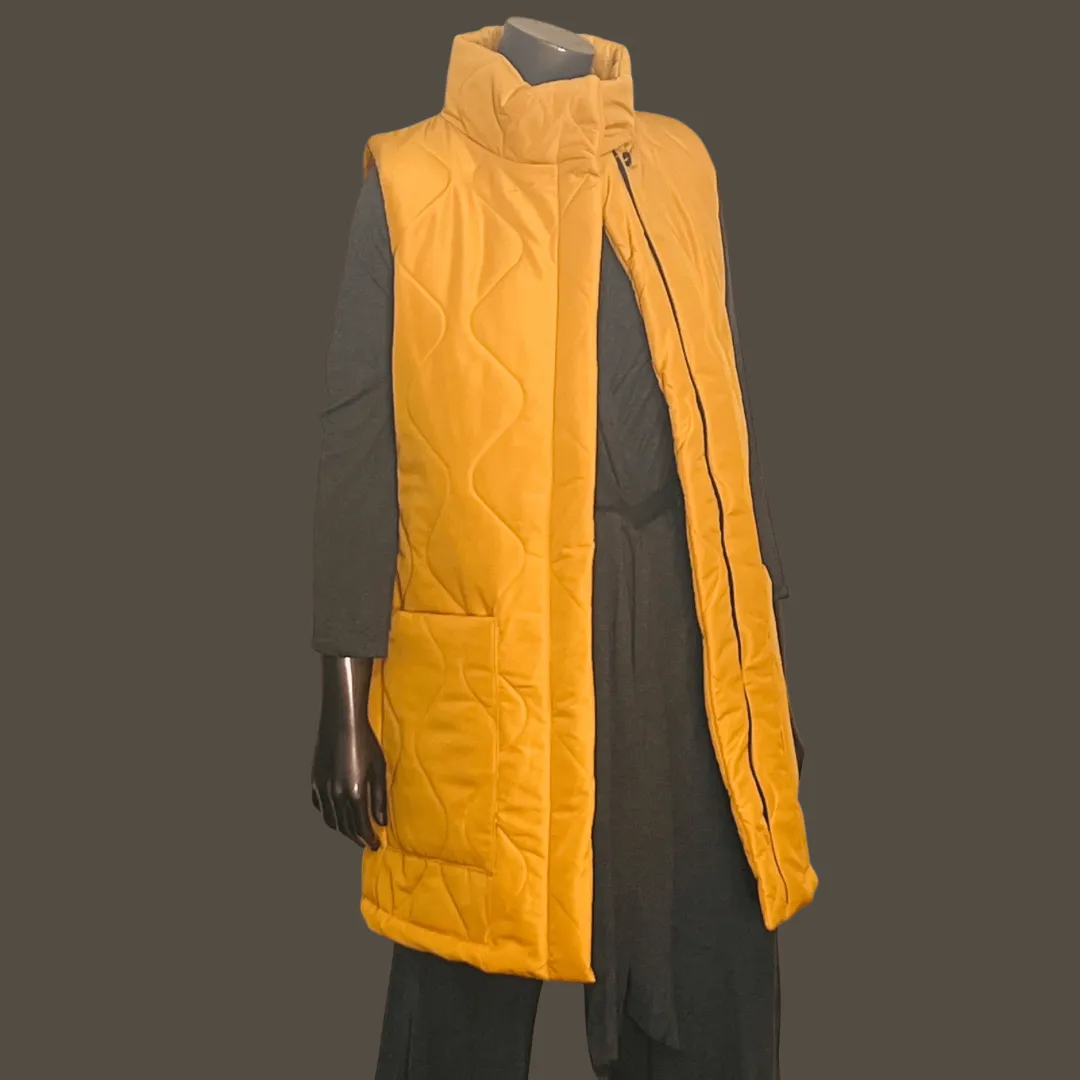 Devin Soft Quilted Mycra Pac Vest - Gold