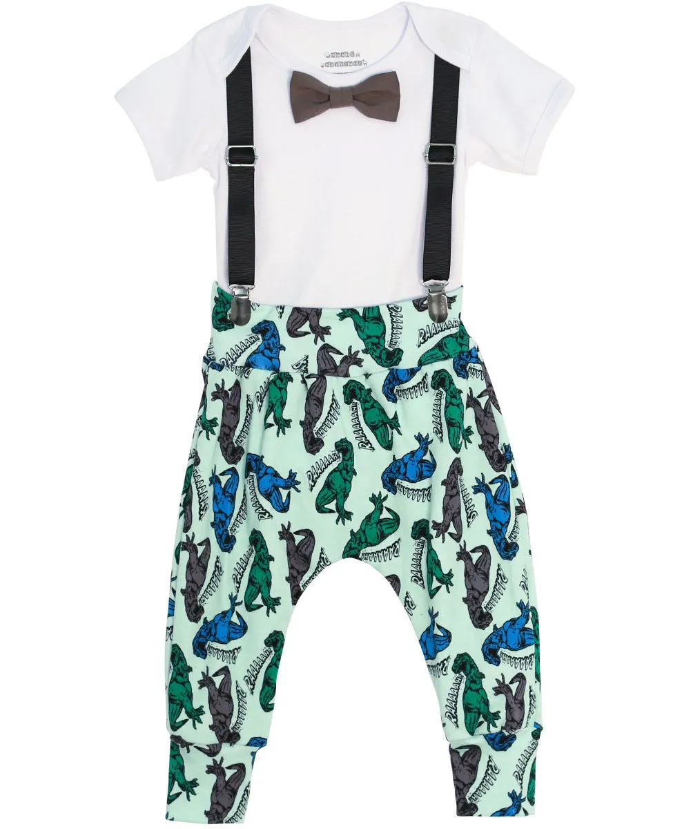 Dinosaur Print Pant Trendy Set by Noah's Boytique