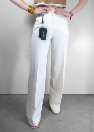 Dolce & Gabbana Wide Leg White Trousers