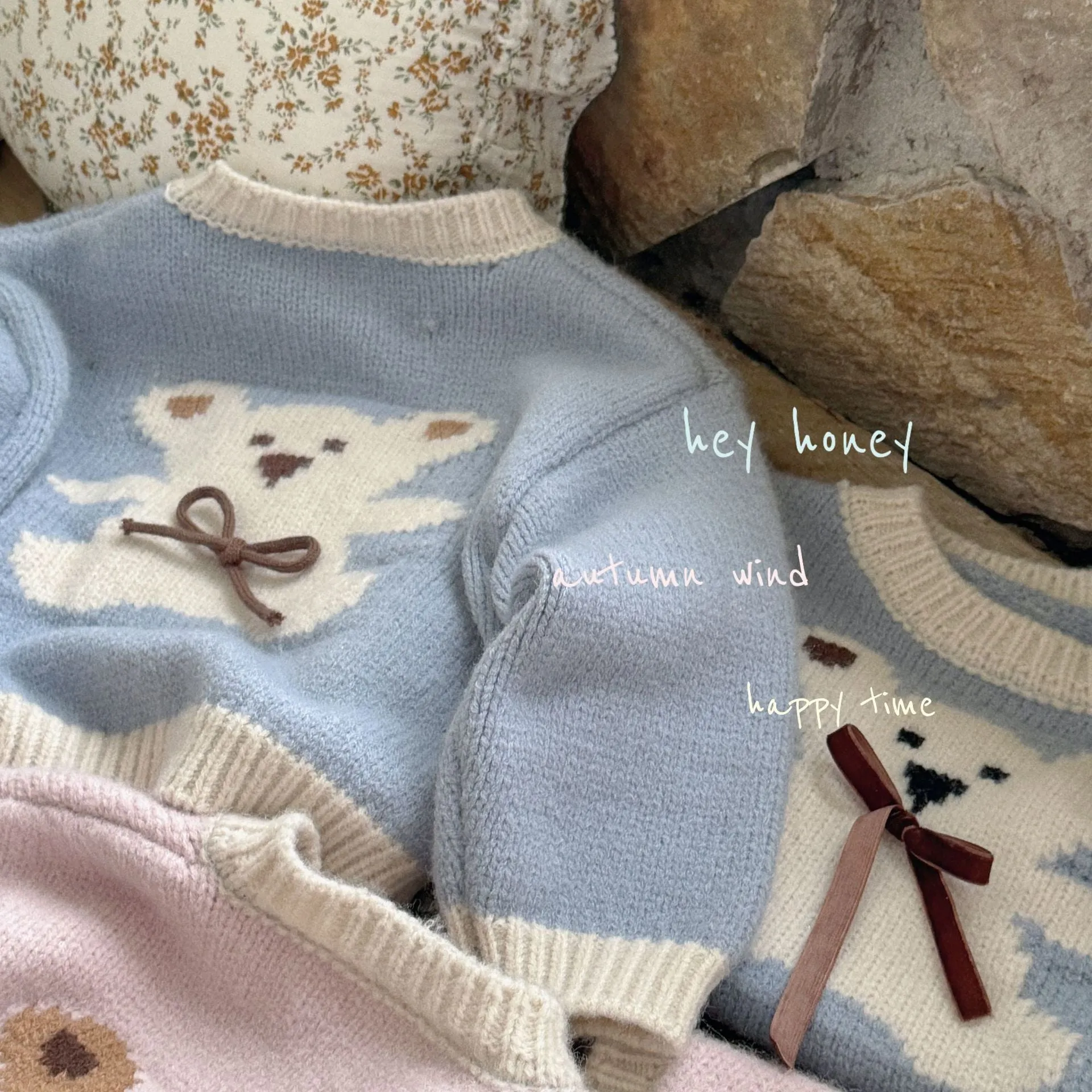 DXJ Sheep/Bear Knitted Cardigan