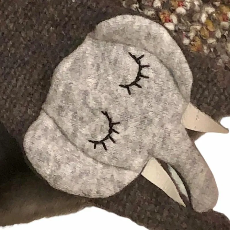 Elephant Scarf Dark Gray