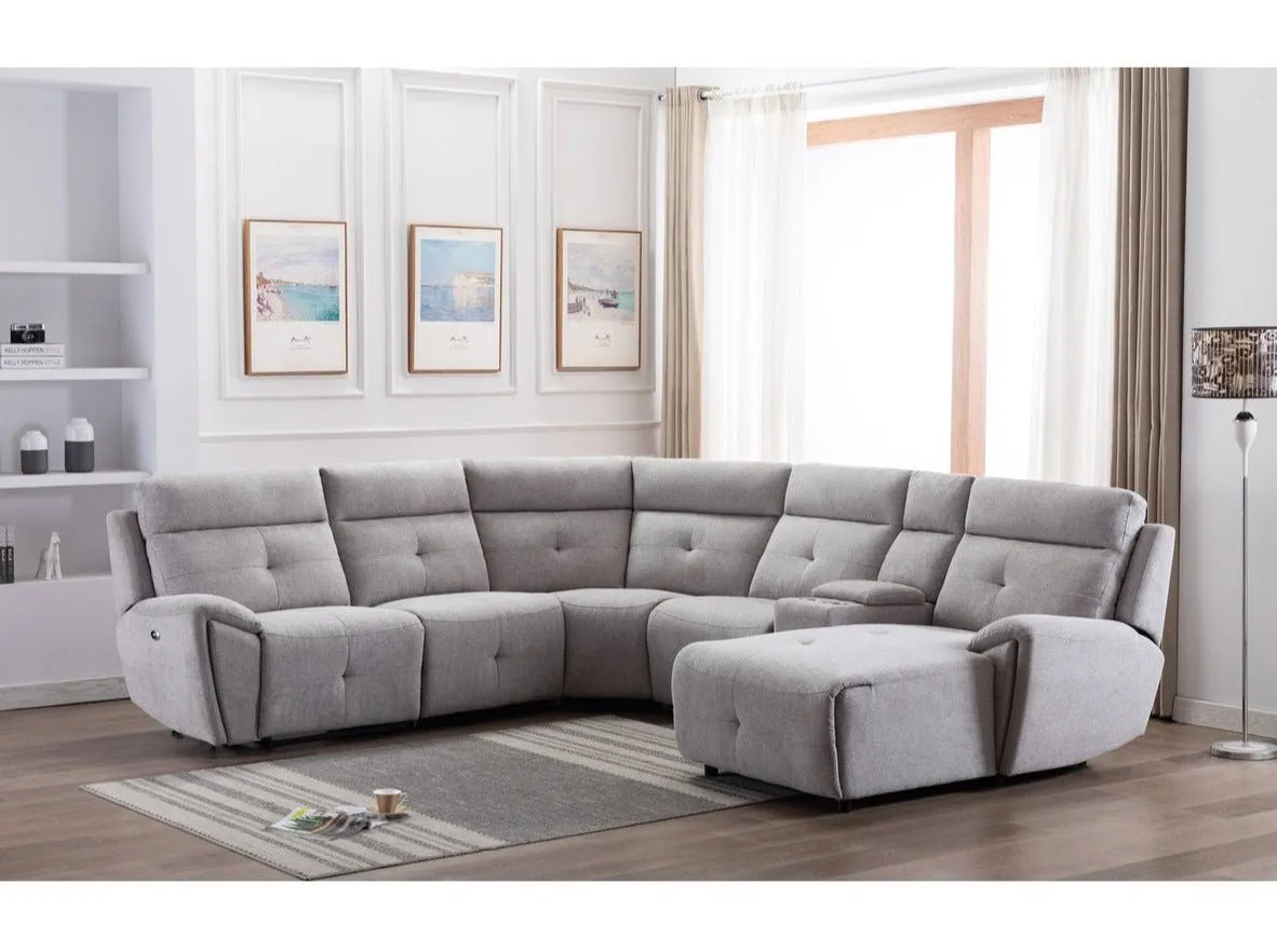 Elijah Power Reclining Sectional with Right/Left Side Chaise