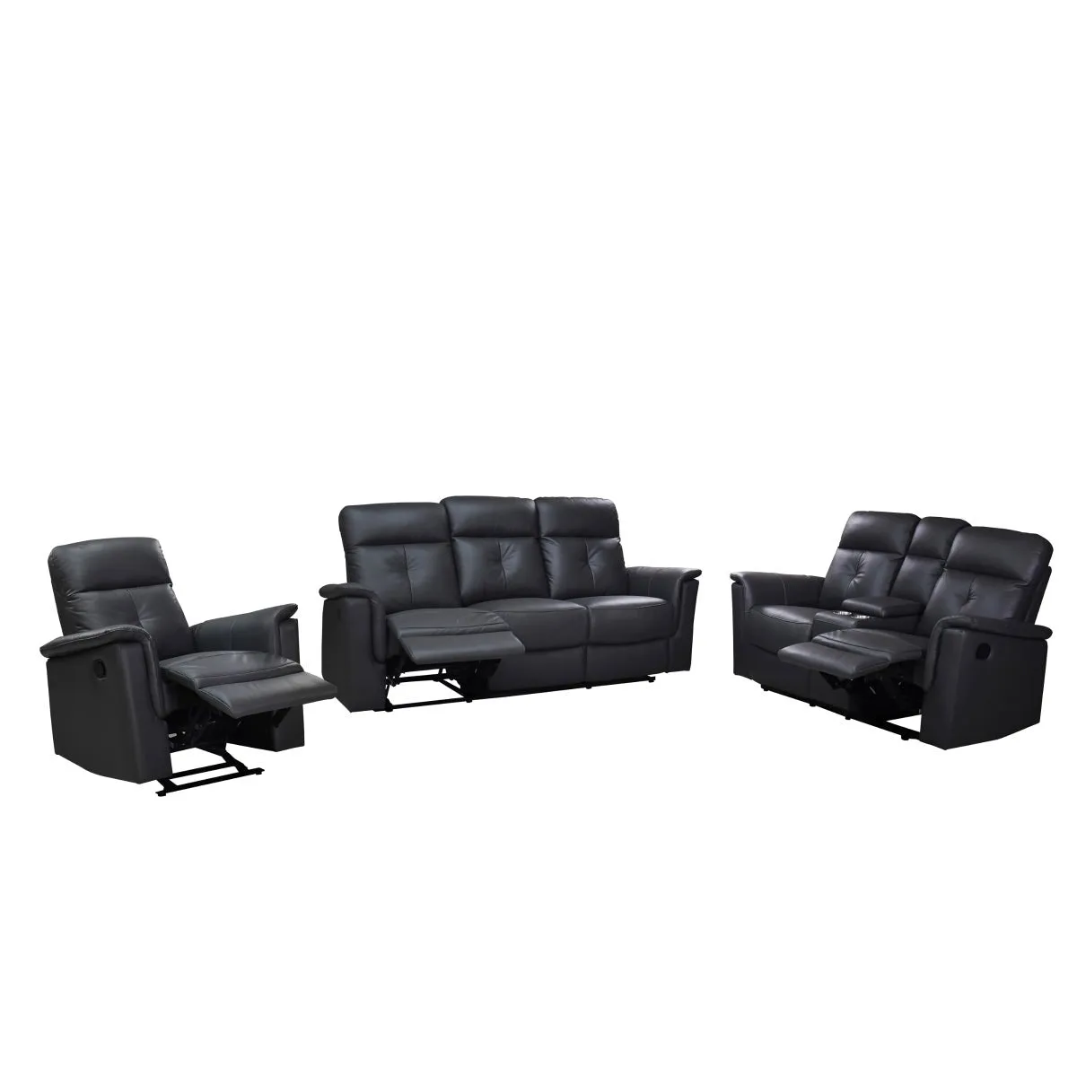 Ellesmere Dark Grey Reclining Set