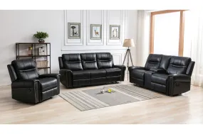 Emerson Black Reclining Living Set