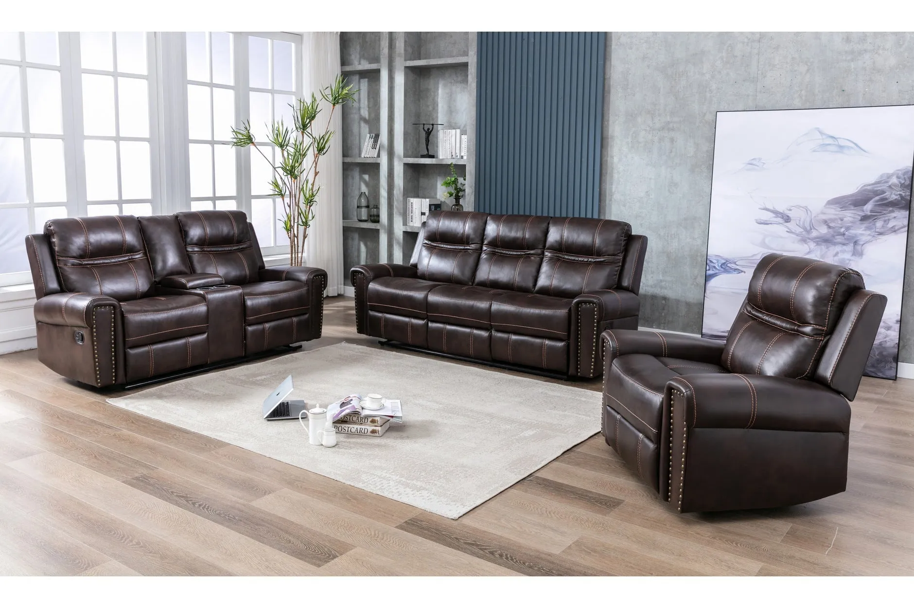 Emerson Brown Reclining Living Set