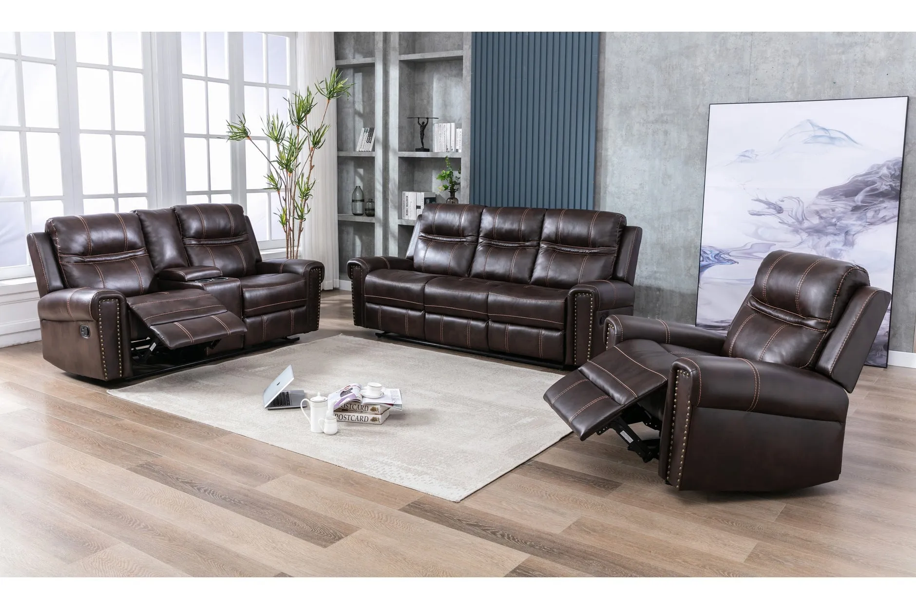 Emerson Brown Reclining Living Set