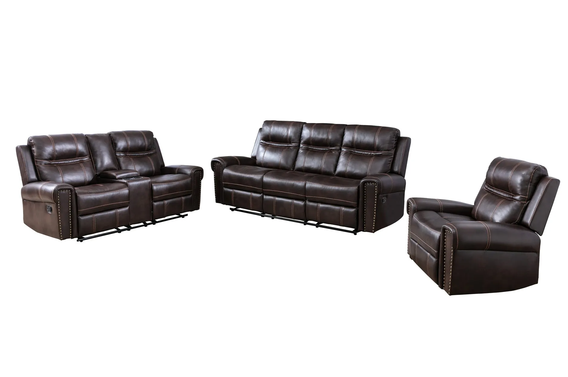 Emerson Brown Reclining Living Set