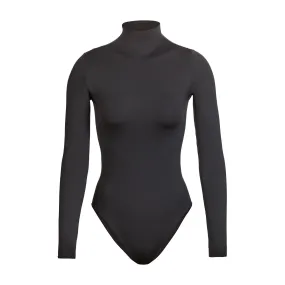 ESSENTIAL MOCK NECK LONG SLEEVE BODYSUIT | ONYX