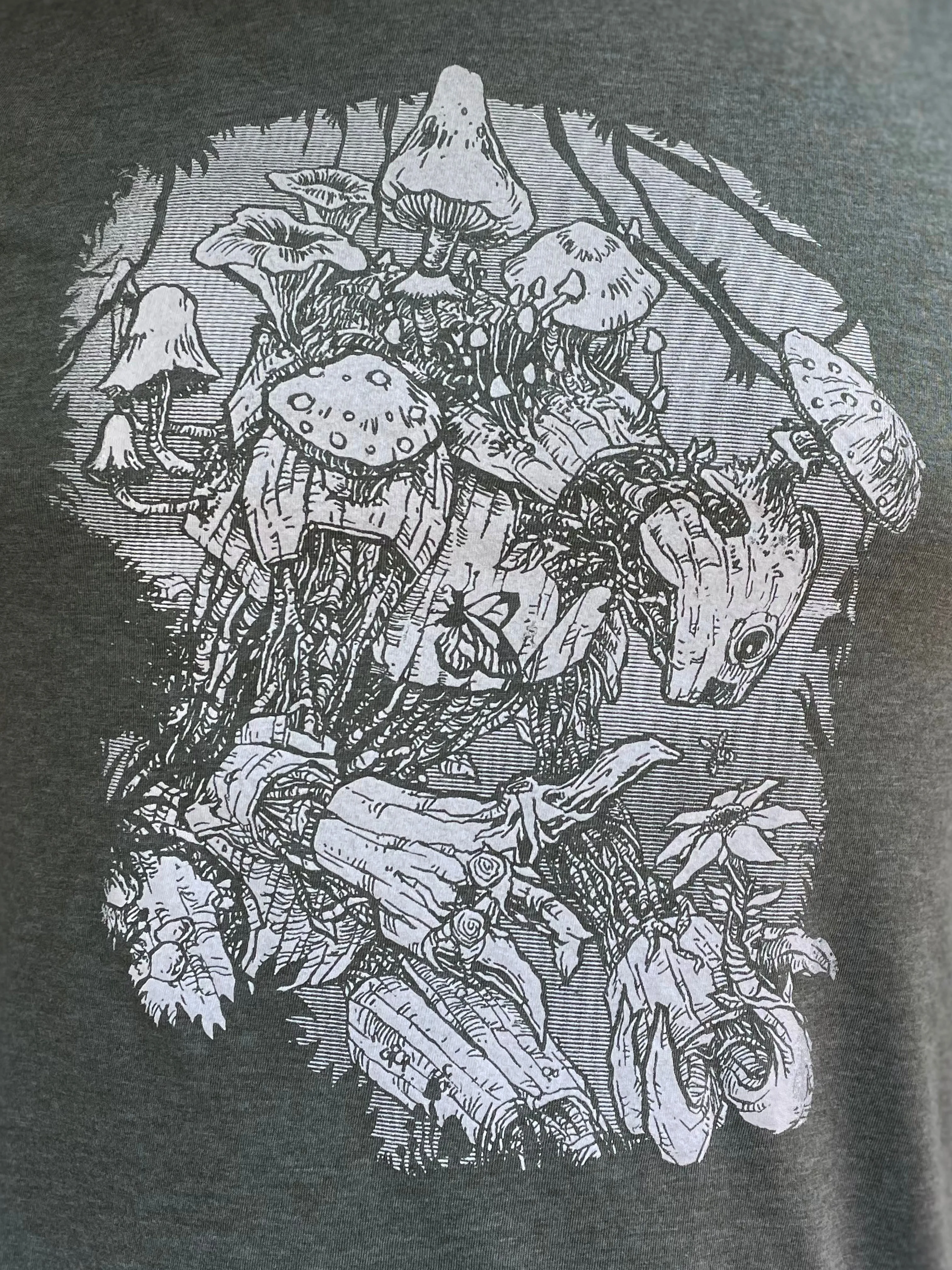 Forest Kaiju - Mushroom Robot - Unisex Crew Neck Tee