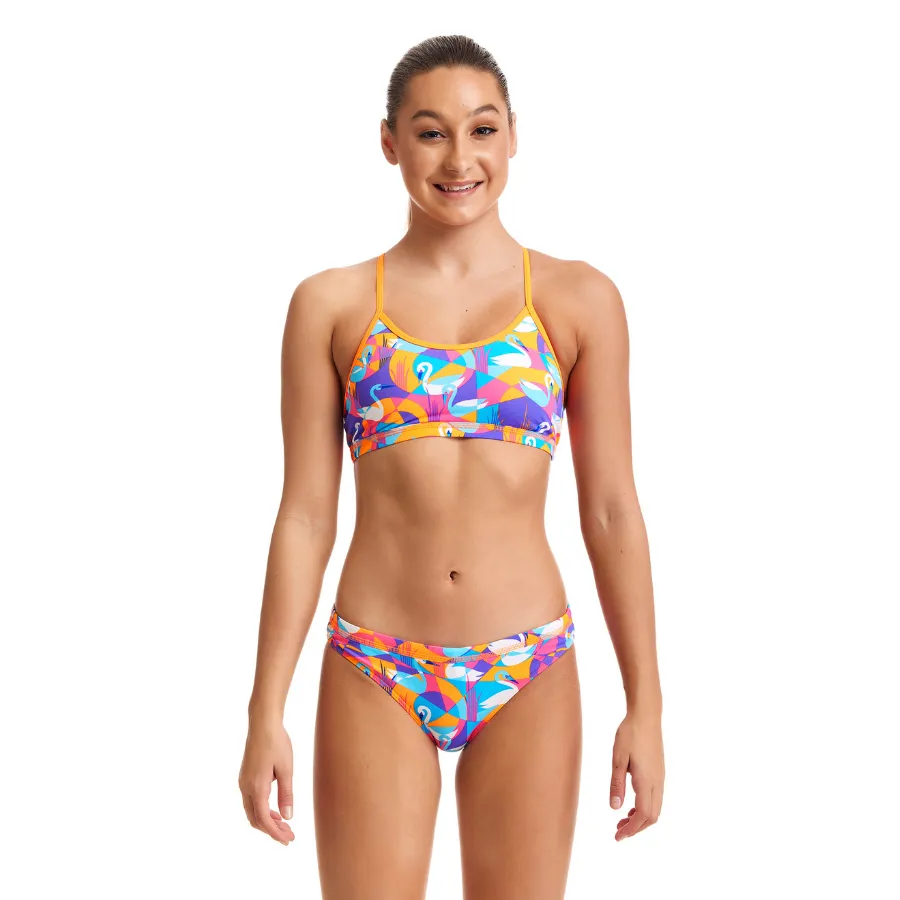 Funkita Girls Racerback Two Piece FKS035G - Swim Swan