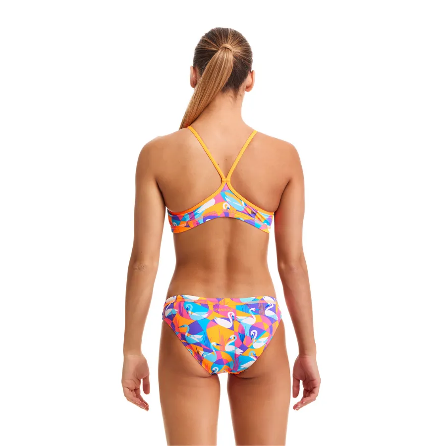 Funkita Girls Racerback Two Piece FKS035G - Swim Swan