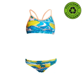 Funkita Girls Sustainable Racerback Two Piece FKS035G- Summer Bay