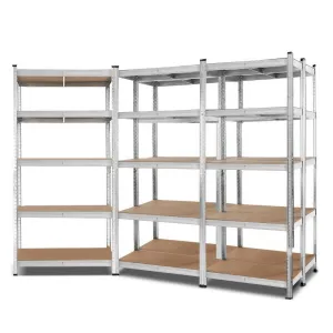 Giants 5x1.8M Warehouse Shelving Rack Racking Garage Metal Storage Shelves