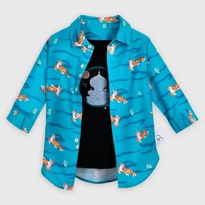 Girls' Disney Jasmine 2pc Top and Button-Up Shirt Matching Set