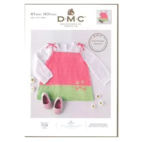 Girls Dress Knitting Pattern (7170)