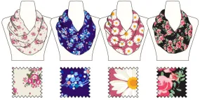 girls floral print infinti lite weight scarf Case of 60