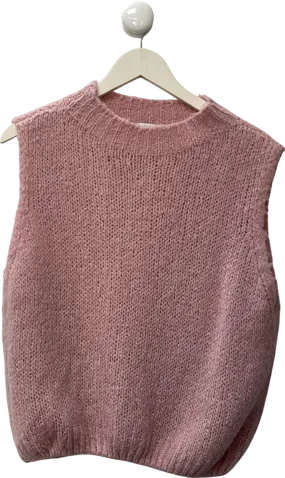 Glossy paris Light Pink Knitted Vest UK M