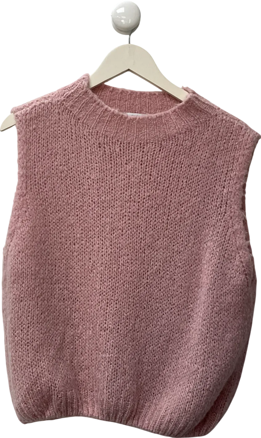 Glossy paris Light Pink Knitted Vest UK M