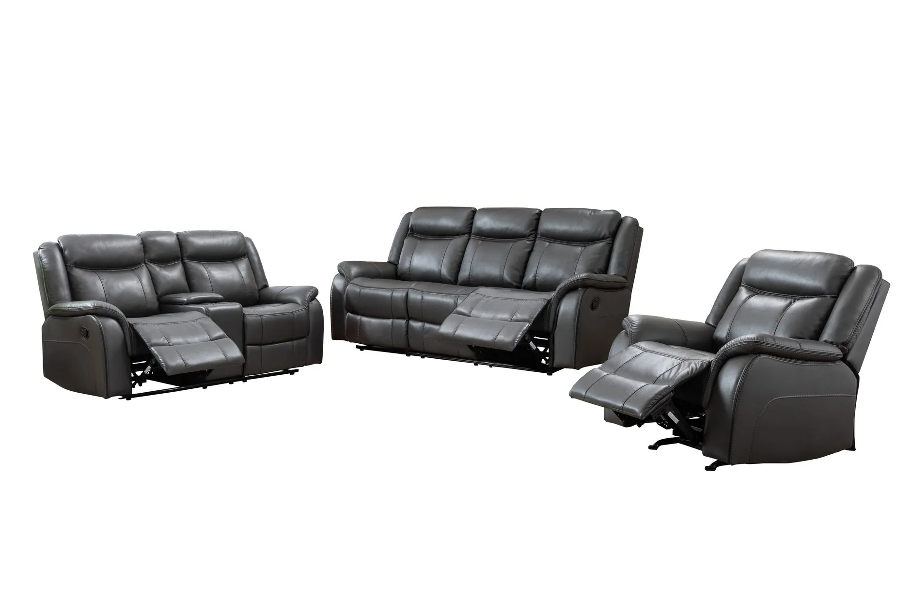 Grey Paxton Reclining Living Set