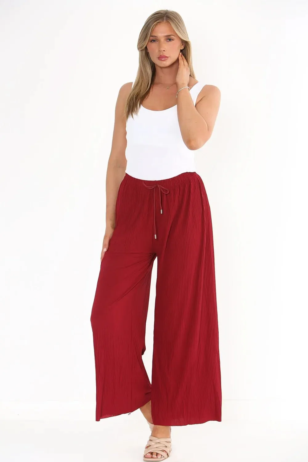 Hallie Plain Pleated Trousers