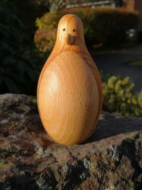 Hand Carved Hipster Penguin