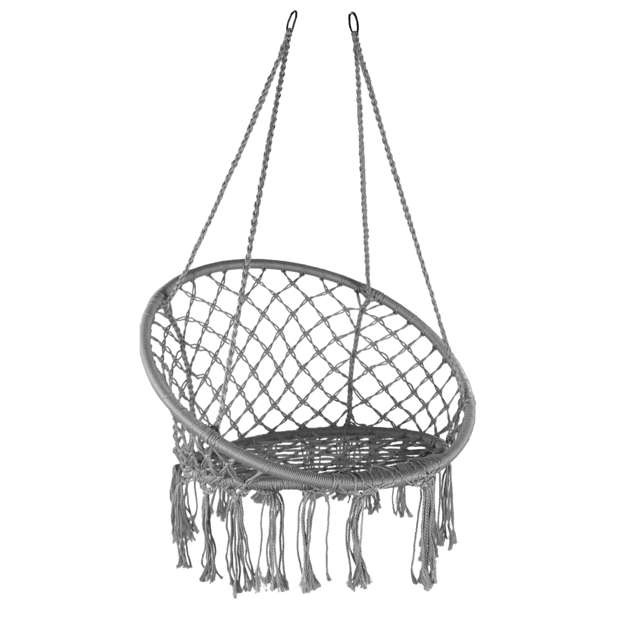 Hanging Knitted Mesh Cotton Rope Macrame Swing - LAZZO