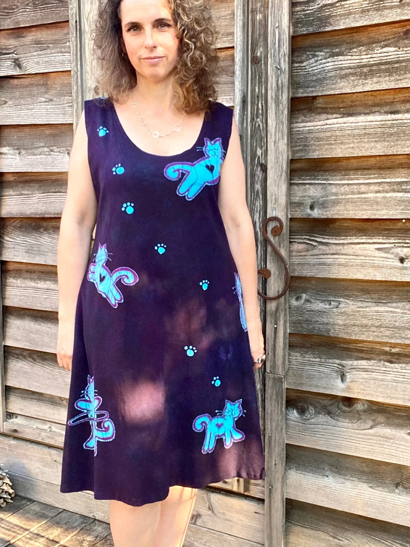 Happy Cat Handmade Batik Dress