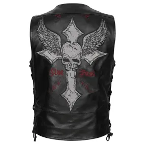 Harley Cowhide Cross Motorcycle Vest