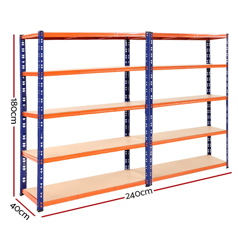 Heavy-Duty Adjustable Steel Storage Rack, 4-Tier, 2 Pack - Giantz