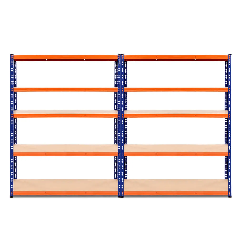 Heavy-Duty Adjustable Steel Storage Rack, 4-Tier, 2 Pack - Giantz