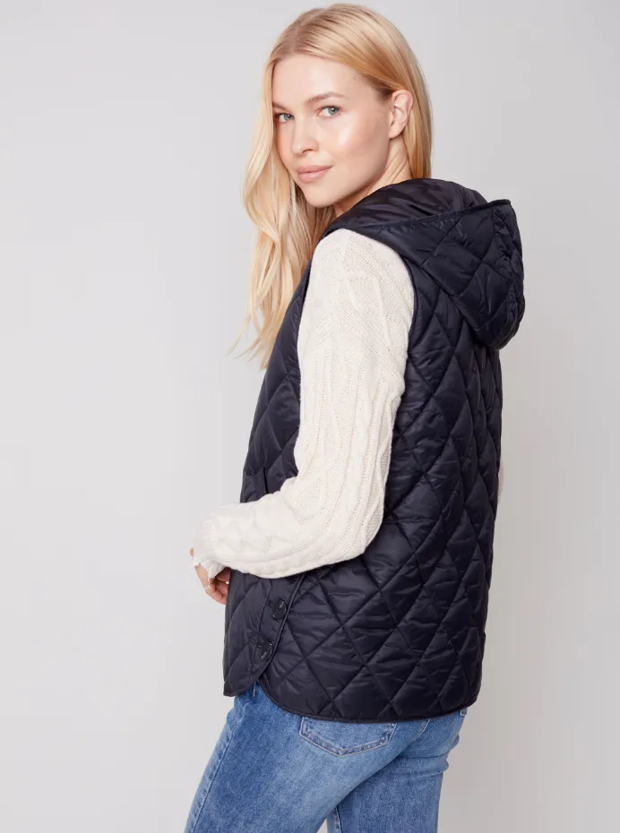 Hooded Short Quilted Vest