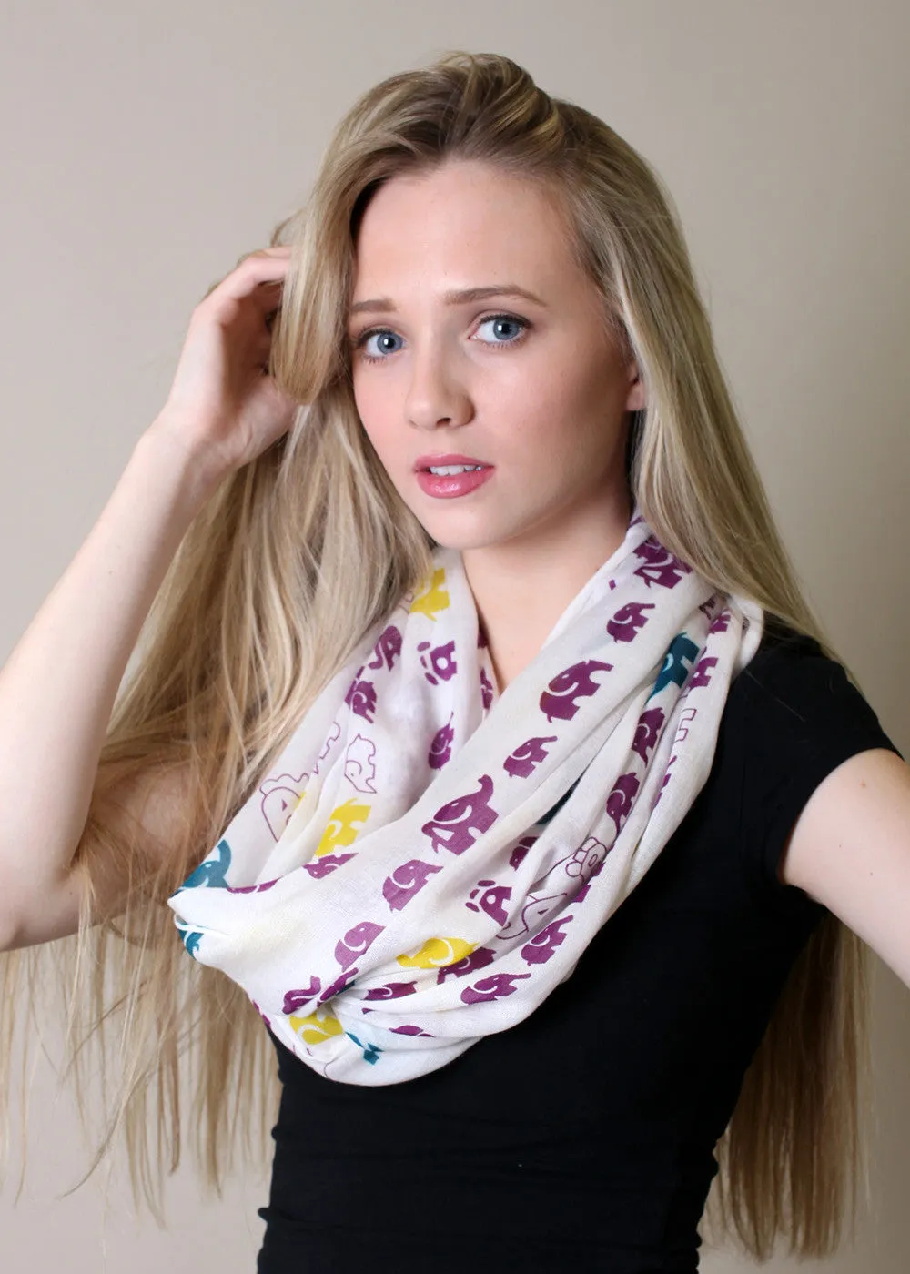 Jolly Elephant Infinity Scarf