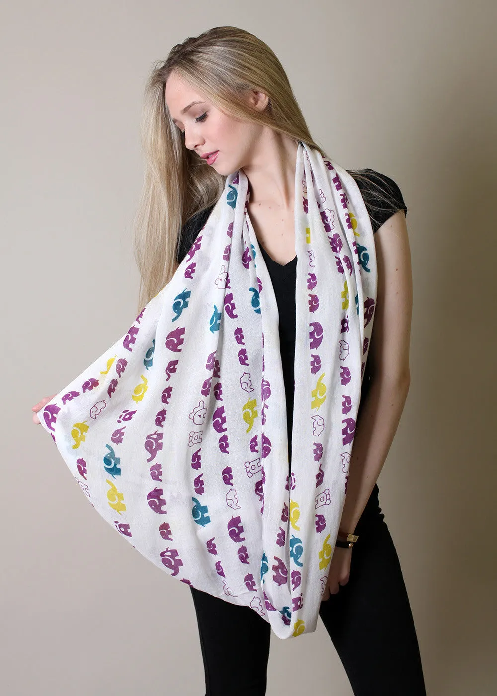 Jolly Elephant Infinity Scarf