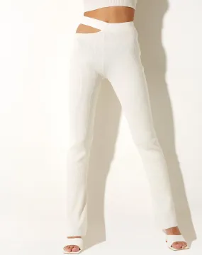 Kharisma Trouser in Rib Star White