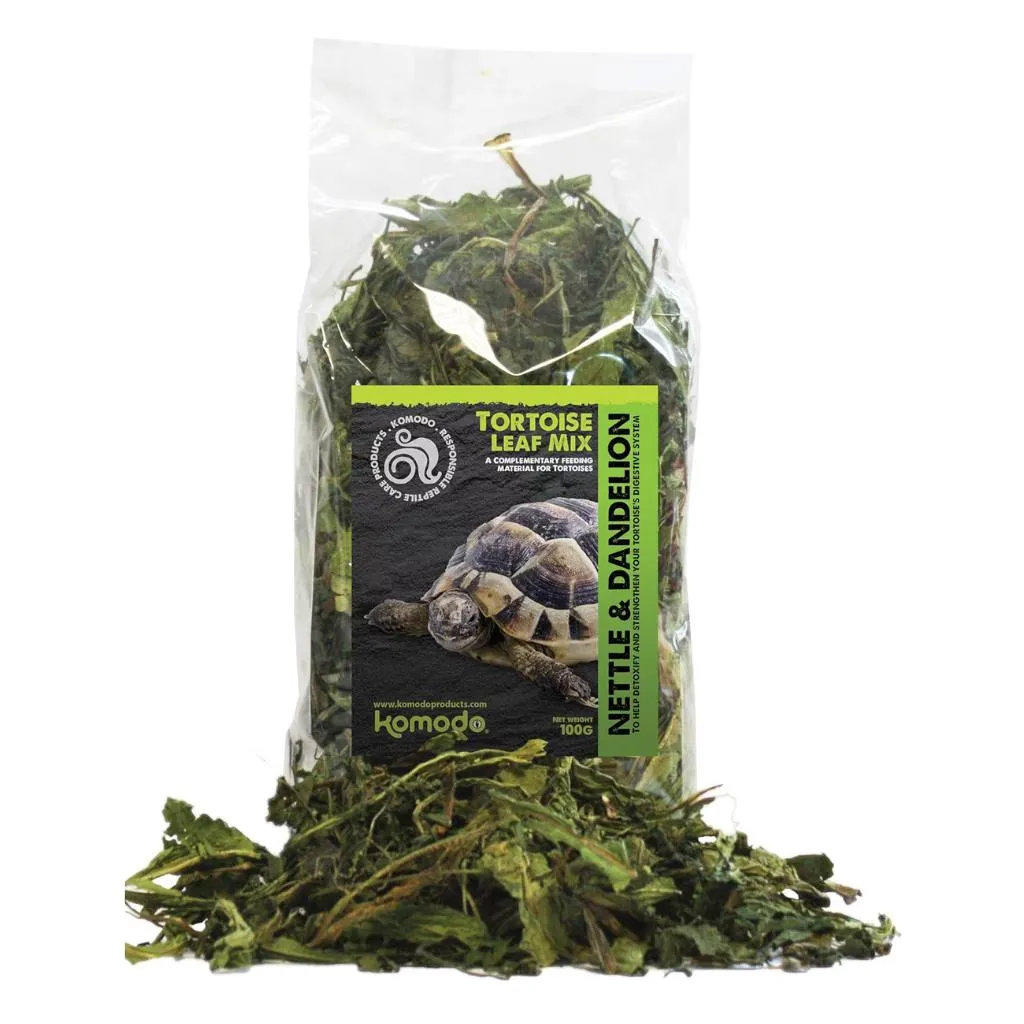 Komodo Tortoise Leaf Mix 100g | Nettle and Dandelion