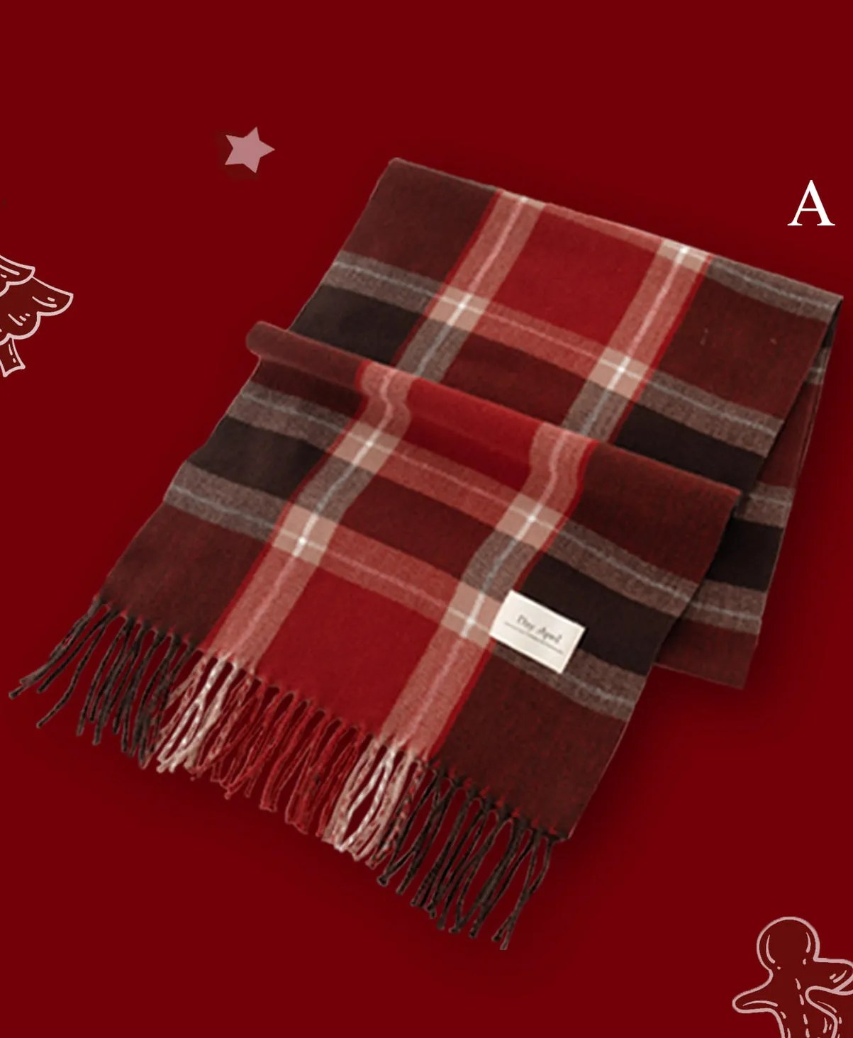 Ladies Merry Christmas Plaid Daily Scarf SKAS4198