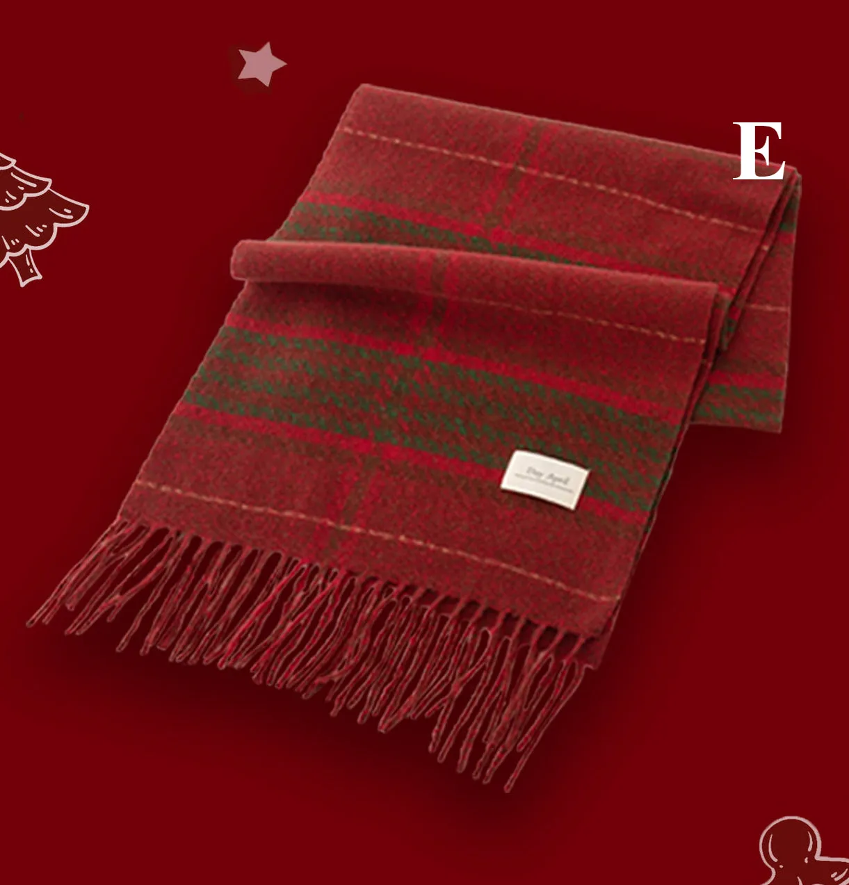 Ladies Merry Christmas Plaid Daily Scarf SKAS4198