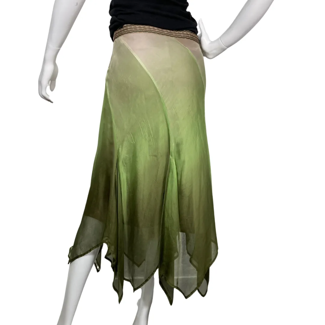 Laundry Shades of Green Silk Skirt