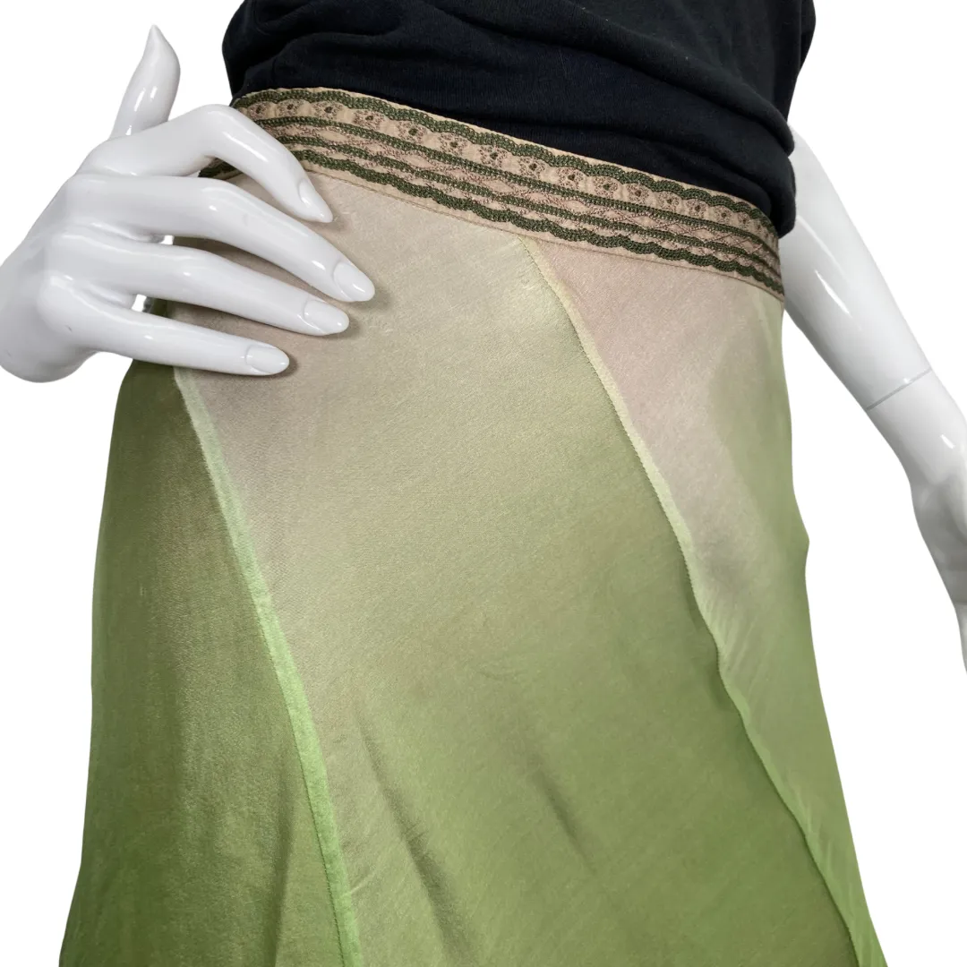 Laundry Shades of Green Silk Skirt