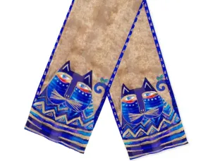 Laurel Burch™  Azul Cats Silk Scarf - NEW!!!